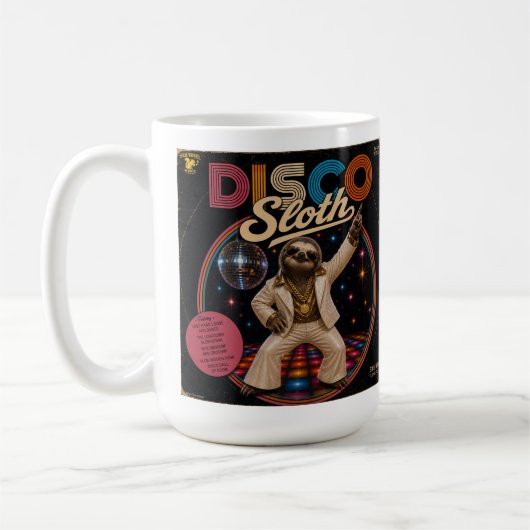 Disco Luiaard Koffiemok (Links)
