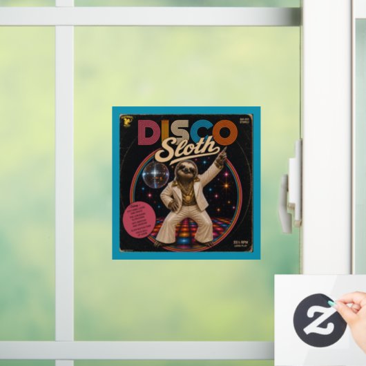 Disco Luiaard Raamsticker (Huis)