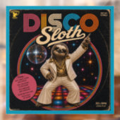 Disco Luiaard Raamsticker (Vel 2)