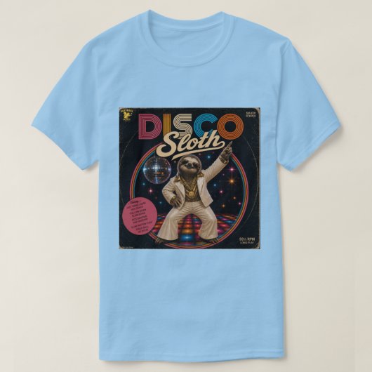 Disco Luiaard T-shirt (Design voorkant)