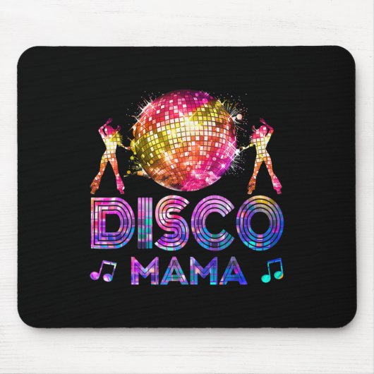 Disco Mama 70's thema Disco Queen Seventi Muismat (Voorkant)