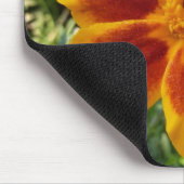 Disco Marigold Oranje en Red Summer Flower Muismat (Hoek)