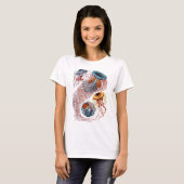 Disco Medusae van Ernst Haeckel T-shirt (Voorkant volledig)
