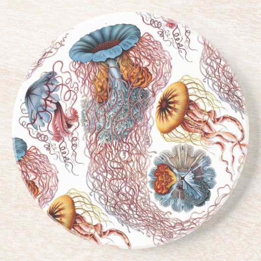 Disco Medusae van Ernst Haeckel Zandsteen Onderzetter (Voorkant)
