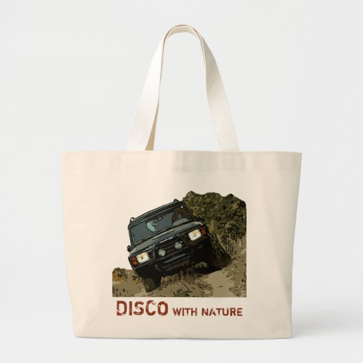 DISCO MET NATUUR GROTE TOTE BAG (Voorkant)