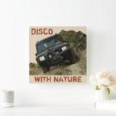 DISCO MET NATUUR VIERKANTE KLOK (Huis)