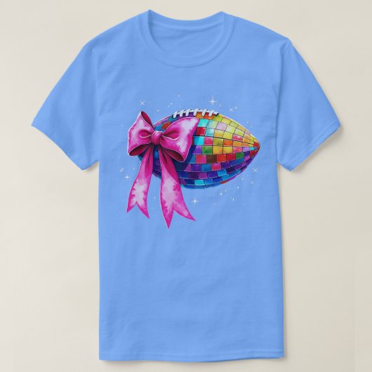 Disco met Pink Bow Sports Party 1 T-shirt (Design voorkant)