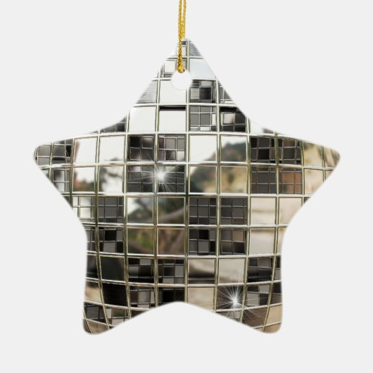 Disco Mirrorball Star Ornament (Voorkant)