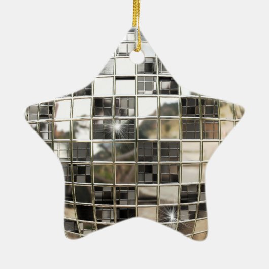 Disco Mirrorball Star Ornament (Achterkant)