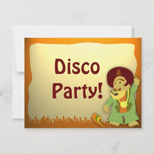 Disco Monster Groove Party Kaart (Achterkant)