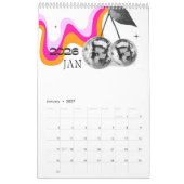 Disco Mushroom 2026 Y2K Kantoor Planner Kalender (Jan 2027)