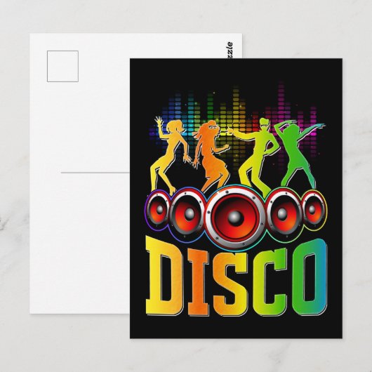 Disco Music 80s 90s Party Groove Funky Music Briefkaart (Voorkant / Achterkant)