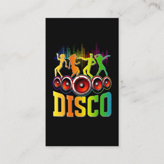 Disco Music 80s 90s Party Groove Funky Music Visitekaartje (Voorkant)