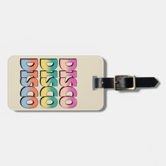 Disco Music Bagagelabel (Voorkant horizontaal)