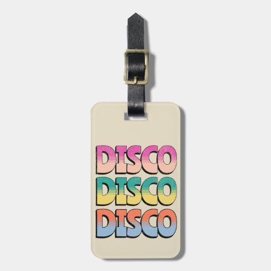 Disco Music Bagagelabel (Voorkant verticaal)