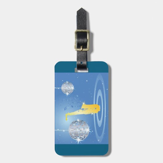 Disco Music Bagagelabel (Voorkant verticaal)