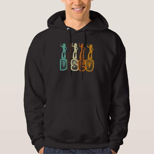Disco Music Dance Danser Dancer Colorful 70 Ret Hoodie (Voorkant)