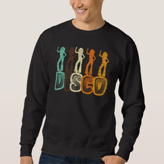 Disco Music Dance Danser Dancer Colorful 70 Ret Trui (Voorkant)