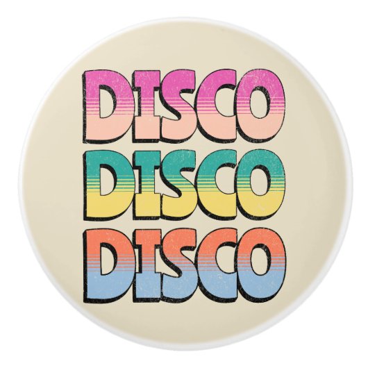 Disco Music Keramische Knop (Voorkant)
