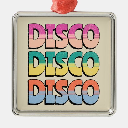 Disco Music Metalen Ornament (Voorkant)