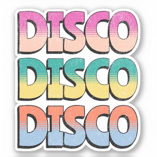 Disco Music Sticker (Voorkant)