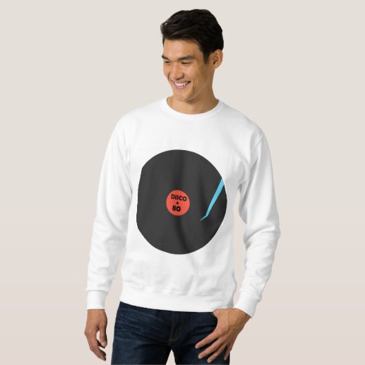 Disco Muziek Record Sweatshirt (Voorkant volledig)