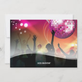 Disco Nacht Glam Verjaardagsfeest/ Afscheid Als Me Kaart (Achterkant)