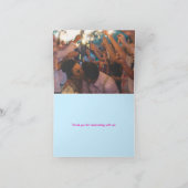 Disco Neon Helder Fun Funky Foto Bedankkaart (Binnen)