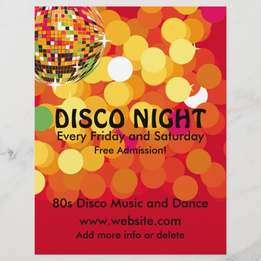 Disco Night 2 Music Flyer (Achterkant)