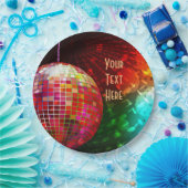 Disco Night 70's Retro Disco Ball Papieren Bordje (Feest)