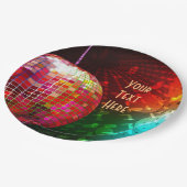 Disco Night 70's Retro Disco Ball Papieren Bordje (Gekanteld)