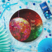 Disco Night 70's Retro Disco Ball Papieren Bordje (Feest)