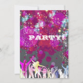 Disco Night Club Glam Birthday/Bachelorette Party Kaart (Voorkant)