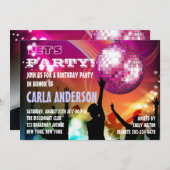 Disco Night Glam Verjaardagsfeest/Meidenavakantie Kaart (Voorkant / Achterkant)