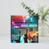 Disco Night Glam Verjaardagsfeest/Verlovingsfeest Kaart (Staand voorkant)