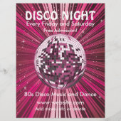 Disco Night Music Flyer (Achterkant)