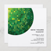 Disco Night New Year Uitnodiging (Voorkant / Achterkant)