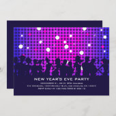 Disco Night New Year Uitnodiging (Voorkant / Achterkant)