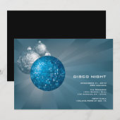 Disco Night New Year Uitnodiging (Voorkant / Achterkant)