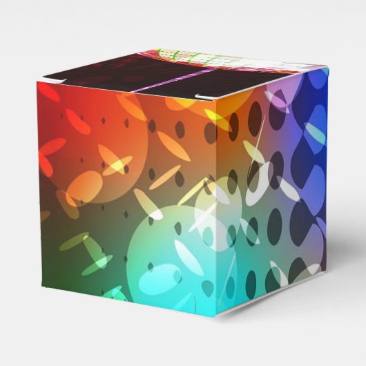 Disco Night Retro 70's Disco Ball Cube Favor Box Bedankdoosjes (Voorkant Zijde)