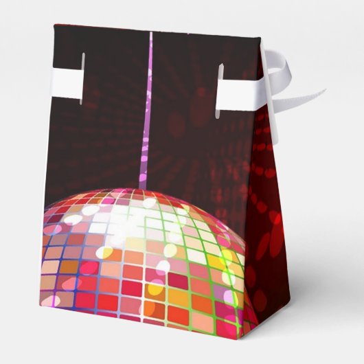 Disco Night Retro 70's Disco Ball Favor Box Bedankdoosjes (Achterkant)