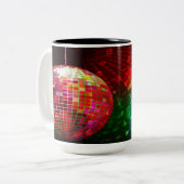 Disco Night Retro 70's Disco Ball-Mok Tweekleurige Koffiemok (Voorkant links)