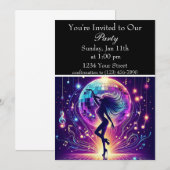 Disco Nights: Electric Moves-feestuitnodiging Kaart (Voorkant / Achterkant)