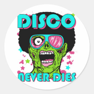 Disco Nooit dies Ronde Sticker