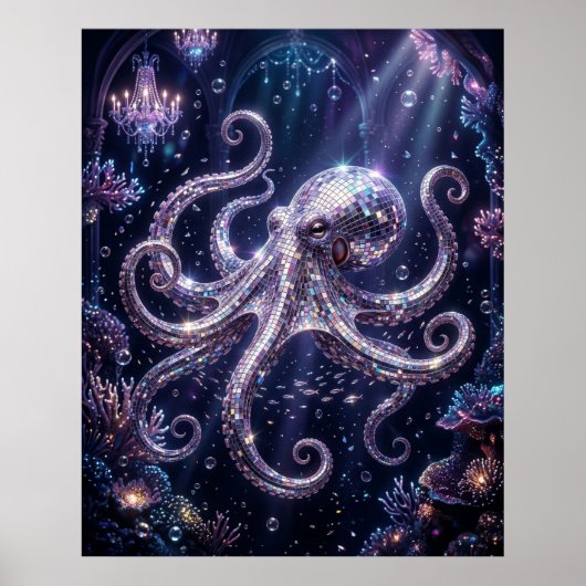 Disco Octopus Rif Poster (Voorkant)