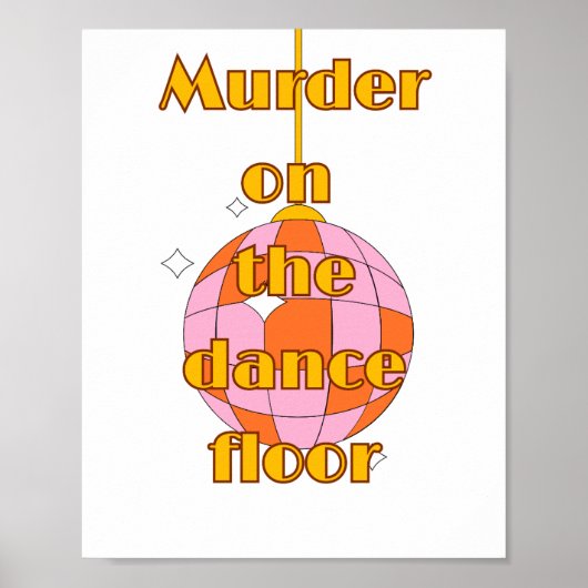 Disco op de dansvloer poster (Voorkant)
