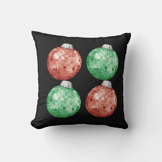 Disco Ornament Kerst Kussen (Voorkant)