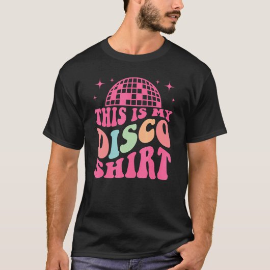 Disco Outfit Women Mannen 70 en 80's Costume Dit i T-shirt (Voorkant)