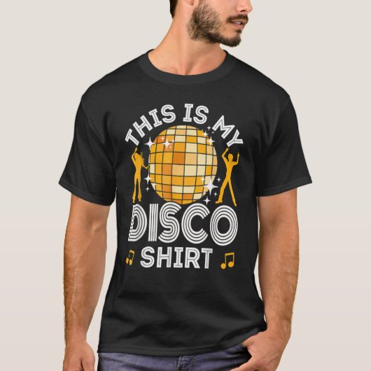 Disco Outfit Women Mannen 70 en 80's Costume Dit i T-shirt (Voorkant)