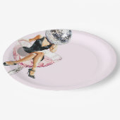 Disco Papieren Feestborden Bordje (Gekanteld)